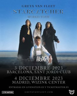 Cartel de los conciertos de Greta Van Fleet en España