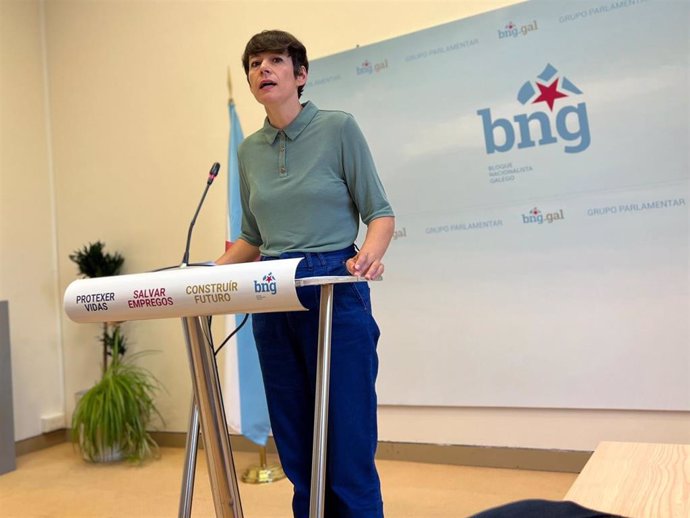 Archivo - La portavoz nacional del BNG,  Ana Pontón, ofrece una rueda de prensa este martes