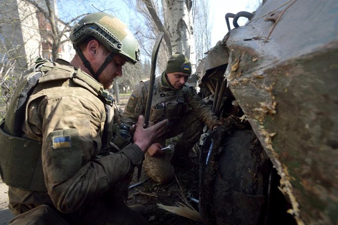 Soldats ucranesos a l'est d'Ucrana