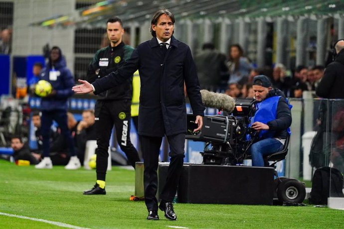 The head coach Simone Inzaghi (FC Inter) during the Italian championship Serie A football match between FC Internazionale and AC Monza on April 15, 2023 at U-Power Stadium in Monza, Italy - Photo Morgese-Rossini / DPPI