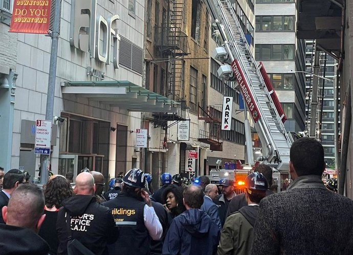 Derrumbe de un aparcamiento en Nueva York, EEUU