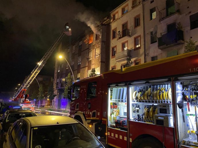 Imagen del incendio de Manresa (Barcelona)