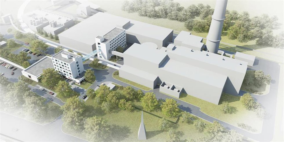 Infografía de la planta de energía térmica Brno North