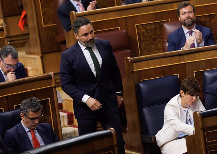 El líder de Vox, Santiago Abascal, en el Congreso de los Diputados