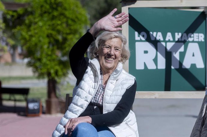 La exalcaldesa de Madrid Manuela Carmena participa en la presentación del proyecto de viviendas alternativas para mayores por Más Madrid 