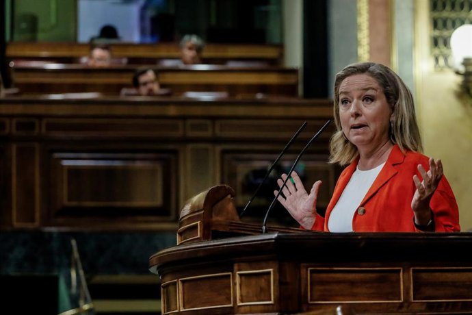 Archivo - La diputada del Grupo Mixto Ana María Oramas interviene durante una sesión plenaria en el Congreso de los Diputados, a 3 de noviembre de 2022, en Madrid (España). El Pleno del C, ongreso vota la convalidación del decreto ley que implanta medid
