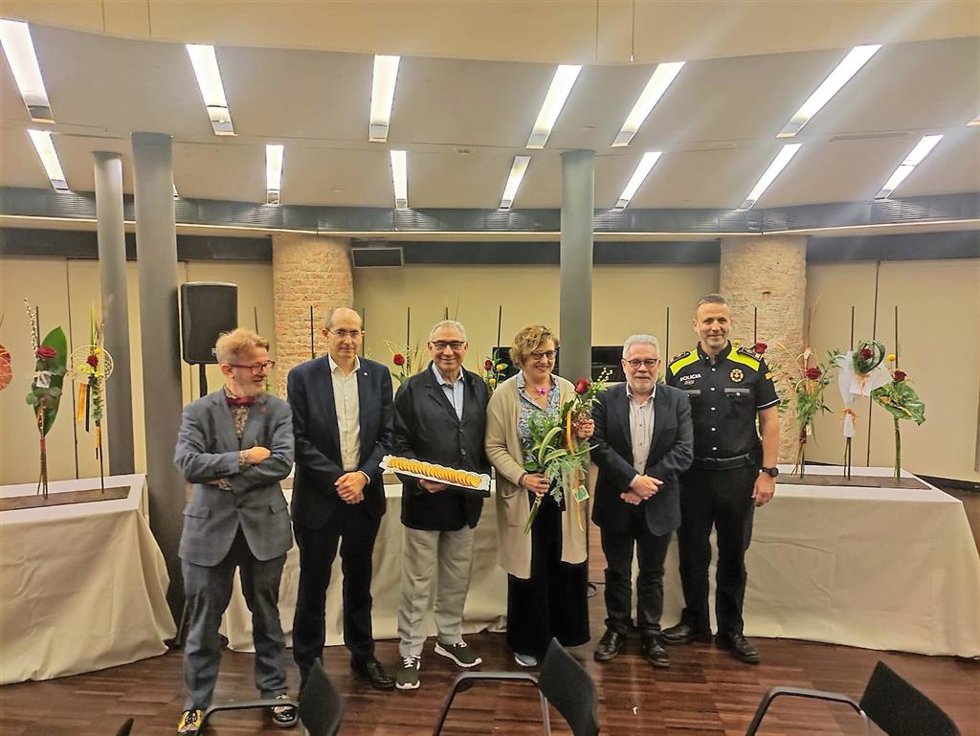 De izquierda a derecha, Eric del Arco, Jordi Torrades, Jaume Bertran, Montserrat Ballarín, Joan Guillén y Domnec Escarré