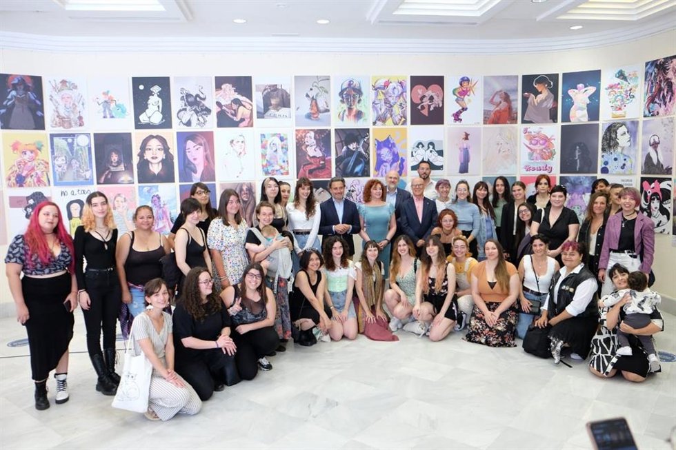 El Parlamento de Canarias inaugura la exposición 'Ilustradoras & ilustradas 3', muestra que reúne el trabajo de 105 artistas canarias y que se consolida en su tercera edición como una plataforma de promoción del talento en el ámbito del arte gráfico