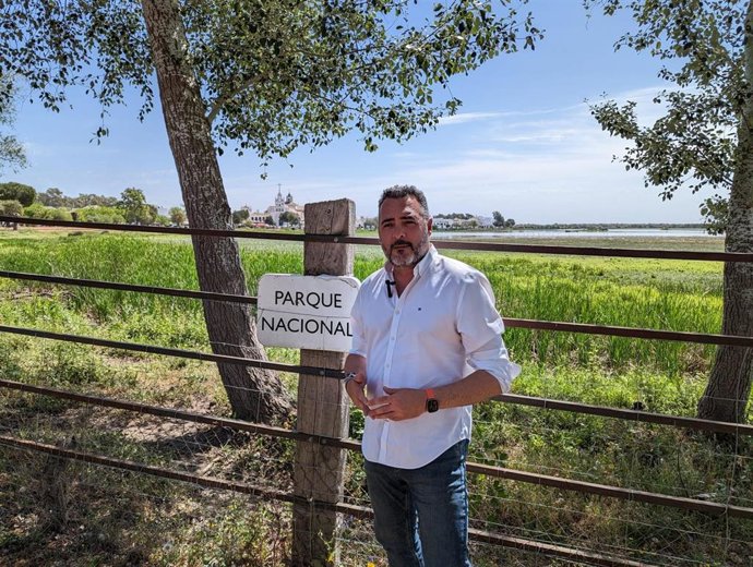 El presidente de Ciudadanos (CS) en Andalucía, Andrés Reche, en Doñana.