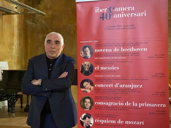 El presidente de Ibercamera, Josep Maria Prat, en la presentación de la temporada 2023-2024