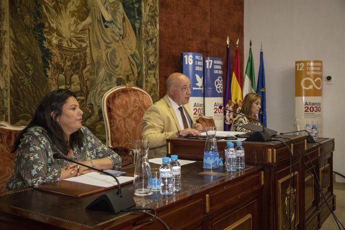 El presidente de la Diputación de Córdoba, Antonio Ruiz, durante el Pleno de la institución provincial.