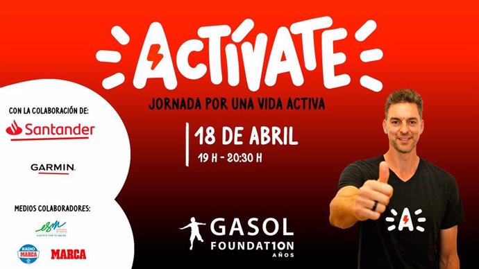 Cartel promocional de la segunda jornada Actívate de la Gasol Foundation