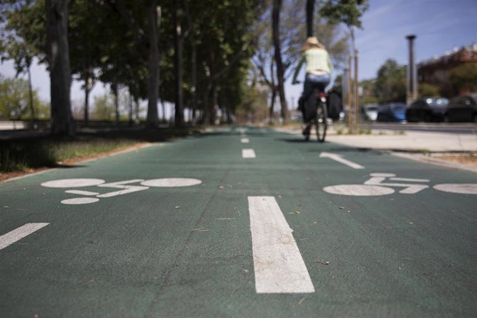 Carril bici en Sevilla.