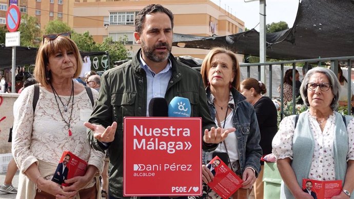 El portavoz municipal socialista y candidato a la Alcaldía de Málaga, Daniel Pérez.