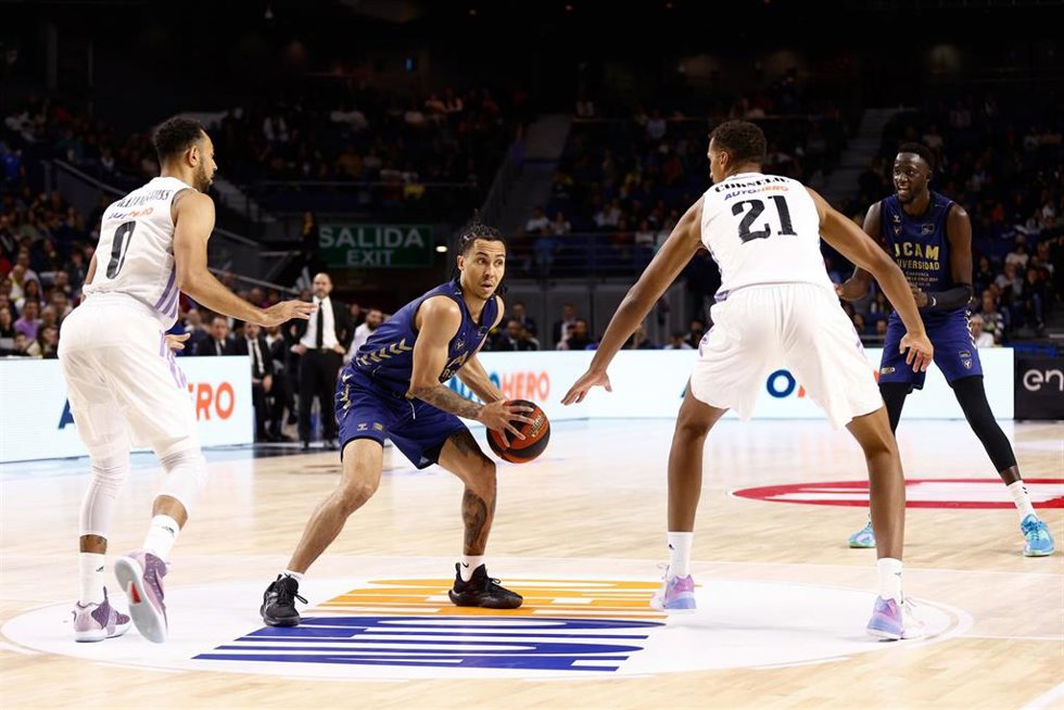 Archivo - Travis Trice  durante el Real Madrid-UCAM Murcia de la Liga Endesa 2022-2023