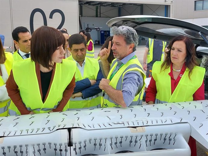 Diana Morat en su visita al centro Atlas de Villacarrillo