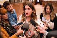 Irene Montero advierte al PSOE que el apoyo del PP a su reforma del sí es sí demuestra que es un "retroceso en derechos"