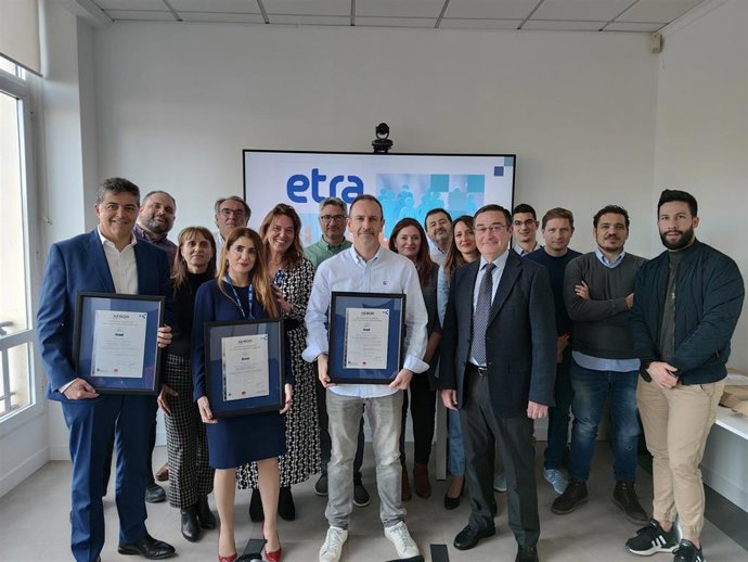 AENOR entrega certificado a Grupo ETRA.