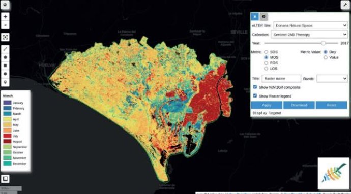 Interfaz de la aplicación PhenoApp desde Doñana