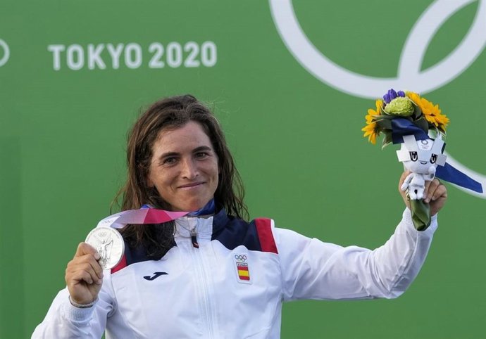 Archivo - La palista española Maialen Chourraut con su medalla de plata en los Juegos Olímpicos de Tokio.