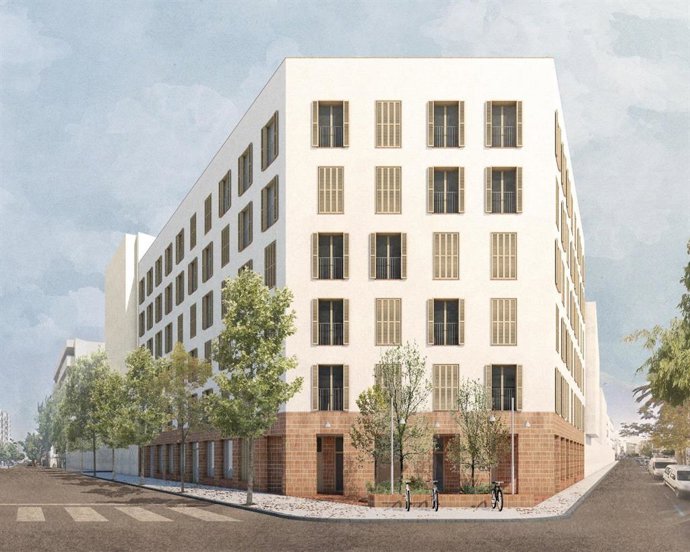 Archivo - Imagen de la futura promoción de VPO de Ibiza