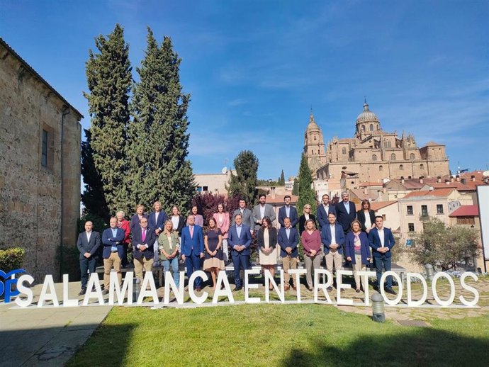 Integrantes de la candidatura del PP a la Alcaldía de Salamanca.