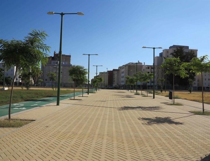 Barriada Martínez Montañés, en el Polígono Sur de Sevilla.