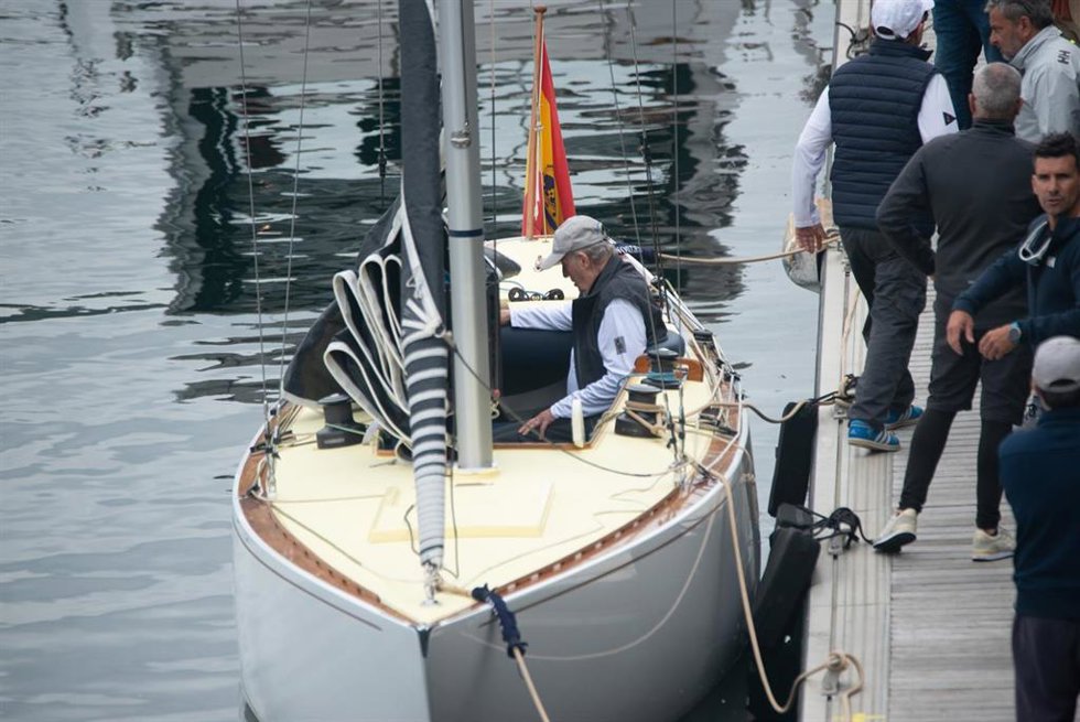 El Rey emérito Juan Carlos I en el Bribón, Sanxenxo (Pontevedra)