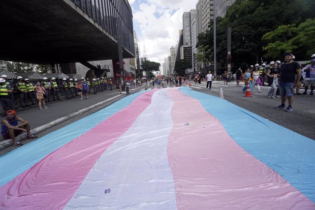 Archivo - Movilización en Sao Paulo, Brasil, para visibilizar los derechos del colectivo transexual.