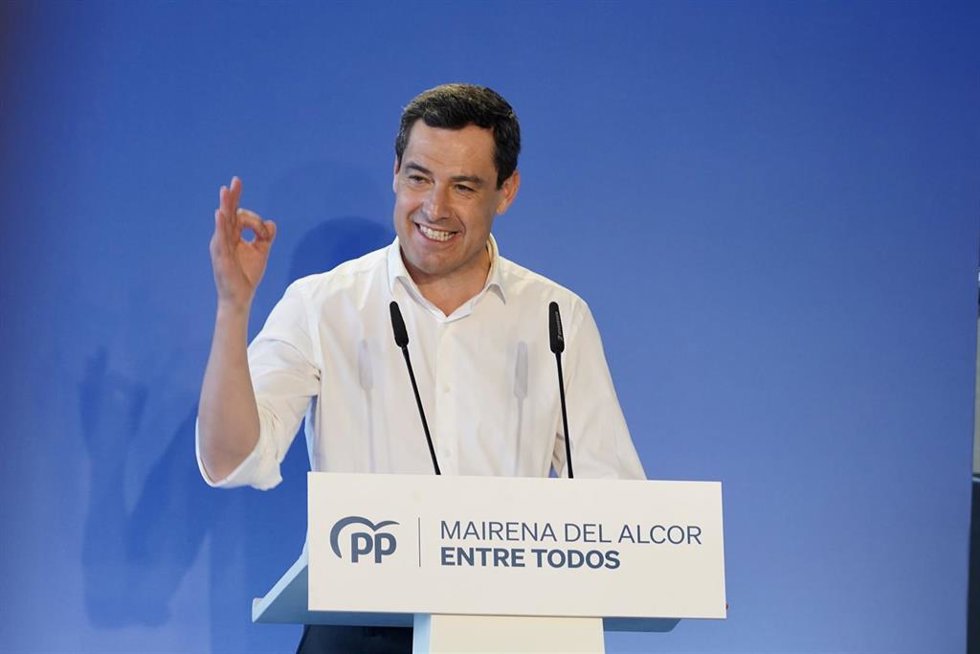Archivo - El presidente de la Junta y del PP-A, Juanma Moreno, este jueves