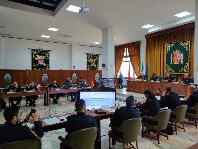 Archivo - La directora de la Guardia Civil, Mercedes González, preside la Conferencia de Alto Nivel con Francia, Italia y Portugal
