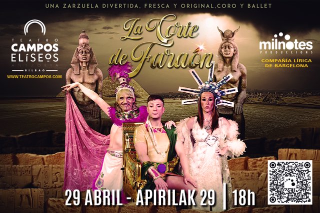 'La corte de Faraón' llega el 29 de abril a Bilbao de la mano de la compañía lírica Milnotes