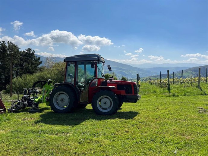 Tractor en el campo.