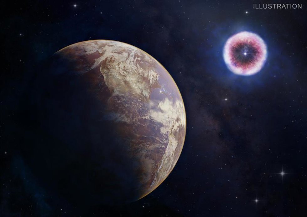 La Ilustración Muestra Un Remanente De Supernova Joven Que Está Teniendo Un Efecto En Un Planeta Cercano Similar A La Tierra.