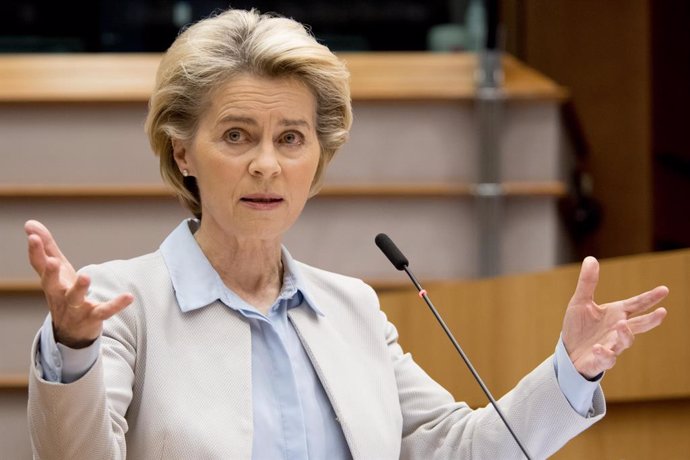 Archivo - Ursula von der Leyen, en una comparecencia ante el Parlamento Europeo, en Bruselas.