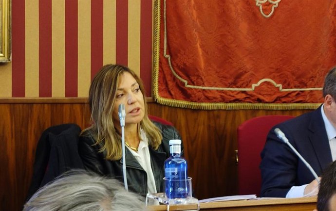 La concejal no adscrita del Ayuntamiento de Burgos Carolina Blasco en un momento del Pleno