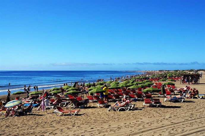 Archivo - La Playa del Inglés, en Gran Canaria