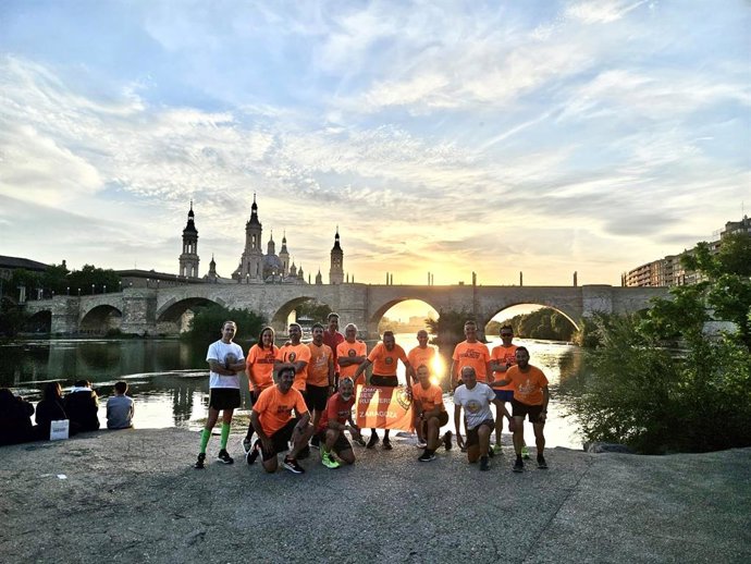 Algunos de los participantes en la carrera