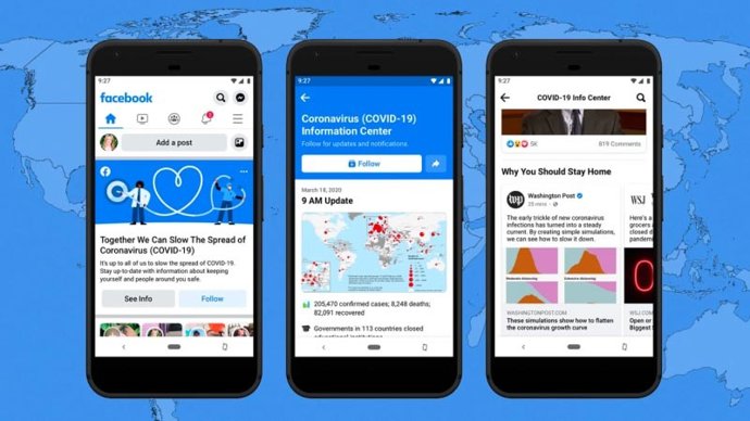 Centro de Información sobre Covid-19 en Facebook