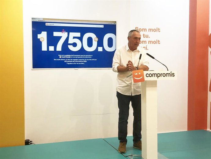 El candidato de Compromís a la Generalitat, Joan Baldoví, presenta "el programa oculto del PPCV"