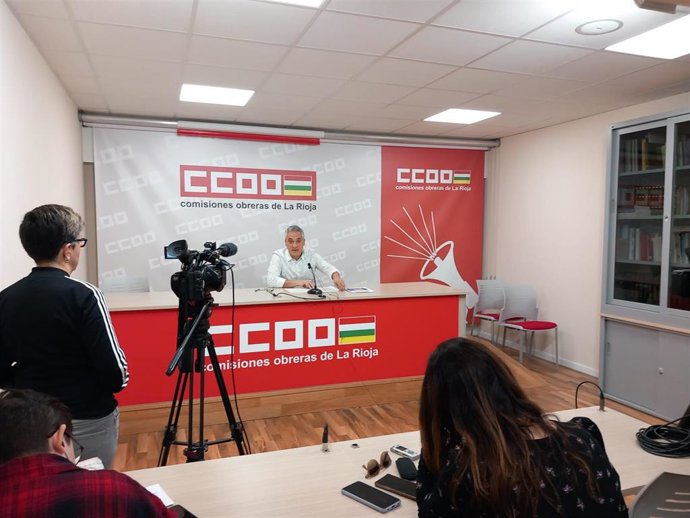 El secretario general de CCOO La Rioja, Jorge Ruano,