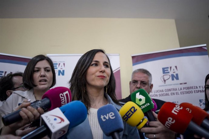 La minisrtra de Derechos Sociales, Ione Belarra, en un acto de EAPN en Toledo
