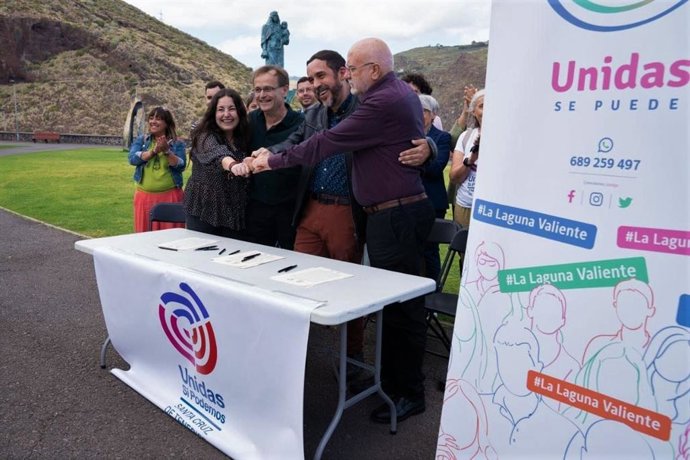 Candidatos de las confluencias de Podemos firman el acuerdo de Araguy para impulsar acciones conjuntas en Santa Cruz de Tenerife y La Laguna