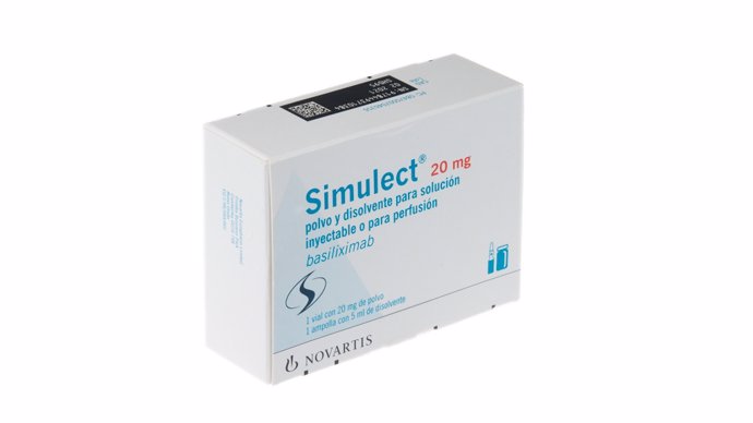 Archivo - 'Simulect 20' Mg Polvo Y Disolvente Para Solución Inyectable O Para Perfusión, 1 Vial + 1 Ampolla De Disolvente, De Novartis.