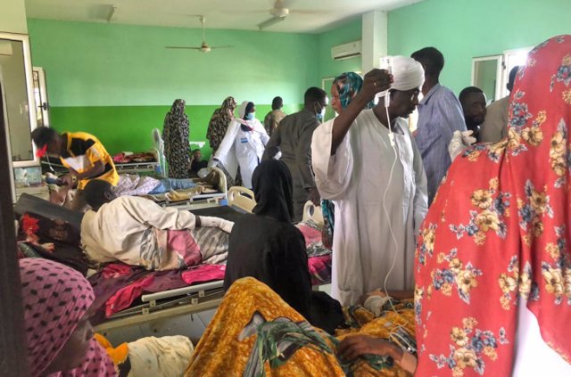 Hospital apoyado por MSF en El Fasher, Sudán