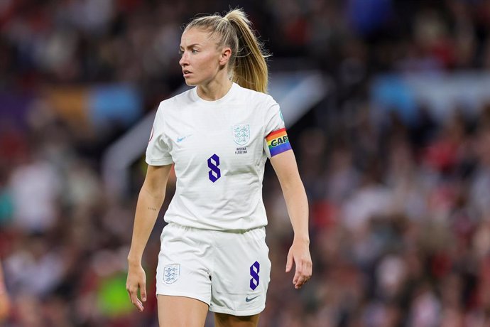 Archivo - Leah Williamson of England during the UEFA Women's Euro 2022, Group A football match between England and Austria on July 6, 2022 at Old Trafford in Manchester, England - Photo Nigel Keene / ProSportsImages / DPPI