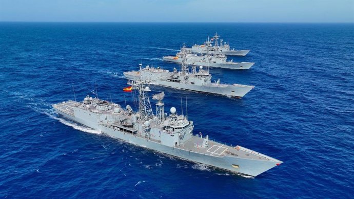 Las fragatas de la Armada recrea un conflicto de alta intensidad en el golfo de Cádiz y mar de Alborán