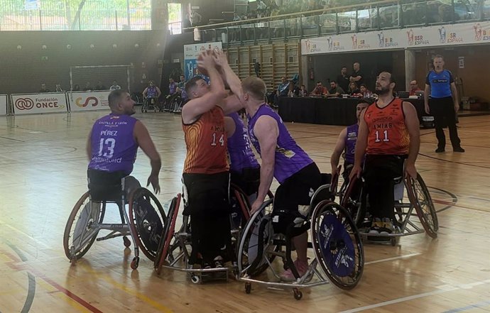 Imagen del partido de cuartos de la Copa del Rey de baloncesto en silla entre el Amiab Albacete y el Fundación Aliados