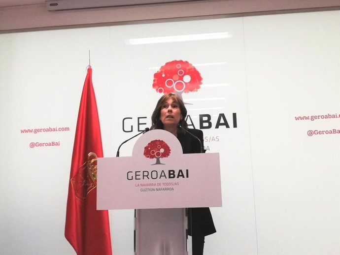 Uxue Barkos, candidata de Geroa Bai a la Presidencia del Gobierno de Navarra