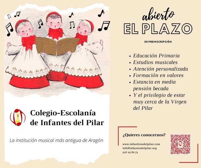 El colegio de los infanticos del Pilar inicia su período de matriculación.